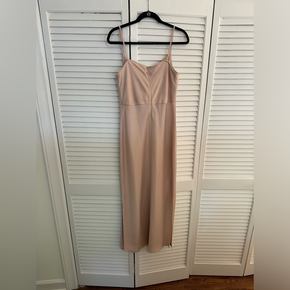 Sachin and Babi cowell neck side slit midi dress